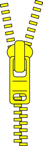 Zipper Yellow Clip Art At Vector Clip Art Online Royalty