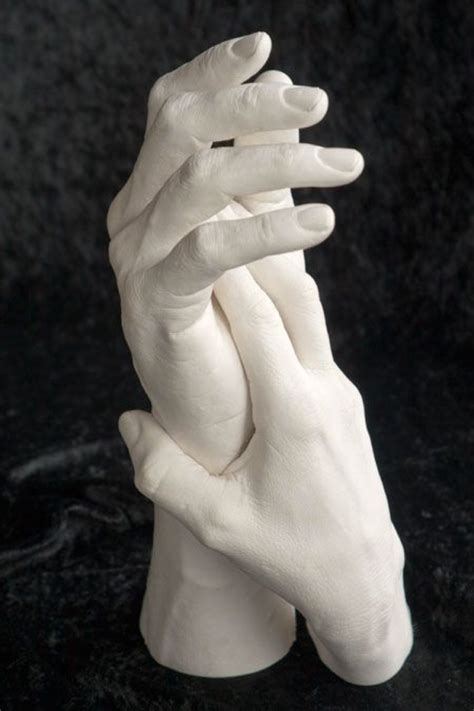 Two For One Class Hand Sculpture Plaster Art Sculptures