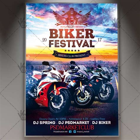 Biker Festival Premium Flyer Psd Template Psdmarket