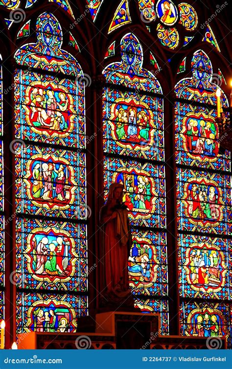Medieval Stained Glass Window Royalty Free Stock Photography