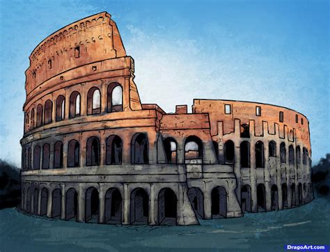Desenho Do Coliseu De Roma