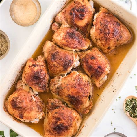 Easy Oven Baked Chicken Thighs In Just 35 Minutes