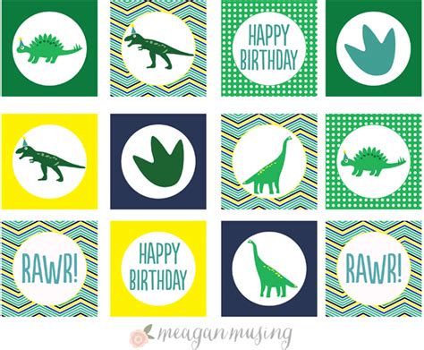 Dinosaur Birthday Party Free Printables Meaganmusing