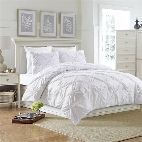 Bella Comforter Set White Machine Washable Includes 1 Comforter 2