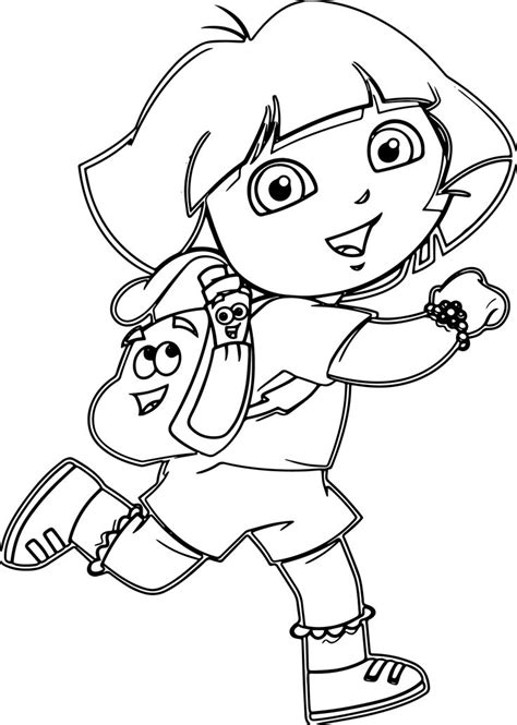 Cute creeps from pop culture. nice Dora Cartoon Coloring Pages | Cartoon coloring pages ...