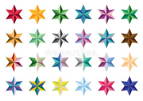 Set Of Colored Stars Stock Illustration Illustration Of Symbol 67785870