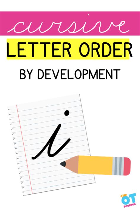 Order To Teach Cursive Letters Hwt The Ot Toolbox