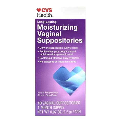 cvs health vaginal moisturizing suppositories 10 ct pick up in store today at cvs