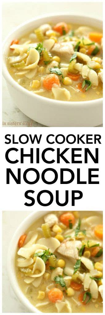 Also, add thyme and black pepper. Slow Cooker Chicken Noodle Soup