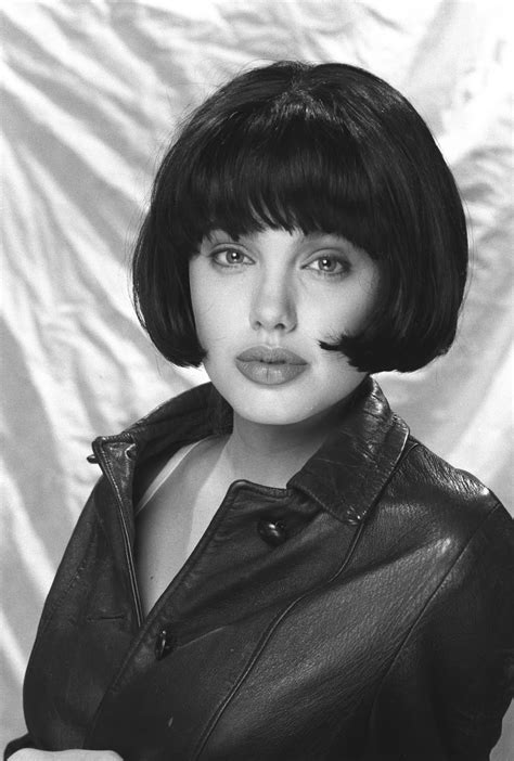 Old Photos Of A Teenager Angelina Jolie Modeling At A Photoshoot In