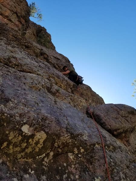 Rock Climbing In The Bend Wall Central Arizona
