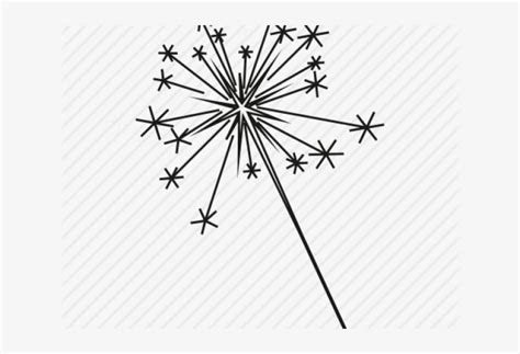 Drawn Fireworks White Transparent Black And White Sparkler Clip Art
