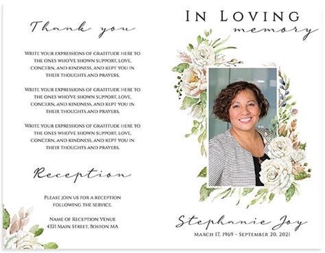 Beautiful Funeral Program Examples For Everyone Urns Online