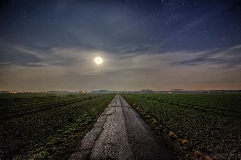 Country Road At Night Photograph By Malte Pott Fine Art America