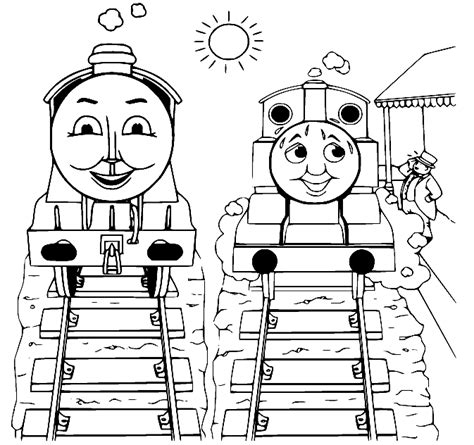 Henry And Thomas Coloring Page Free Printable Coloring Pages