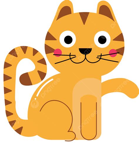 Gambar Kucing Lucu Hewan Clipart Kucing Lucu Kuning Png Dan Vektor