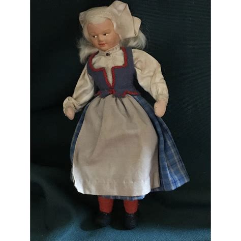 Ronnaug Petterssen Doll in Provincial Fana Costume Display Ads, Early