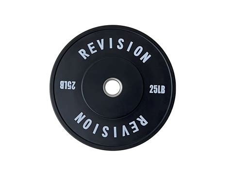 Revision Barbells Fitness Black Rubber Bumper Weight Plates Lbs Pair — Revision Barbells