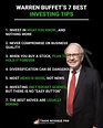 Warren Buffet's 7 Best Investing Tips | Finance investing, Investment ...