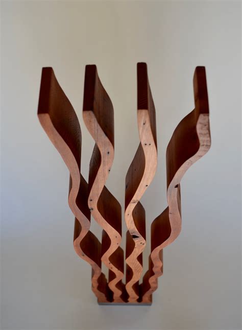 Contemporary Wood Sculptures Flow Series Lutz Art Design