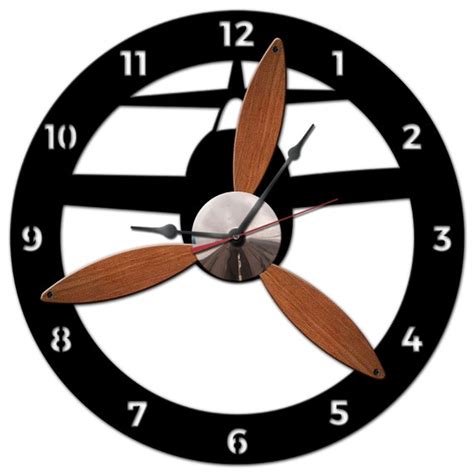 3 D Airplane Propeller Clock