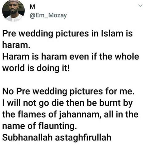 We did not find results for: "Pre Wedding Pictures In Islam Is Haram" - Nigerian Muslim Man Says - Romance - Nigeria