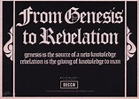 From Genesis to Revelation – The Genesis Archive