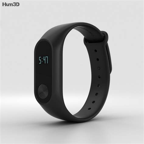Simply lift your wrist* to view time and tap the button for steps and heart rate. Xiaomi Mi Band 2 Black 3D model - Electronics on Hum3D
