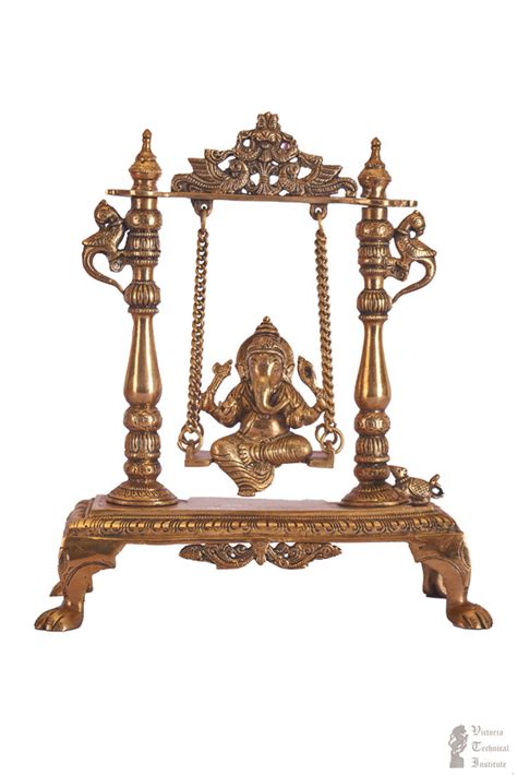 Brass Swing Ganesha Statue Vti Heritage