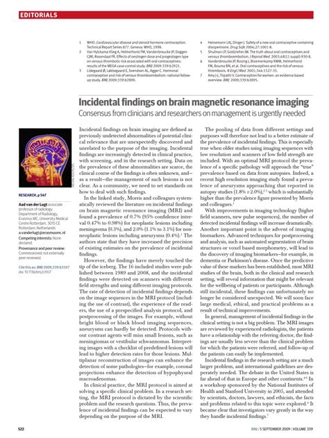 Pdf Incidental Findings On Brain Magnetic Resonance Imaging