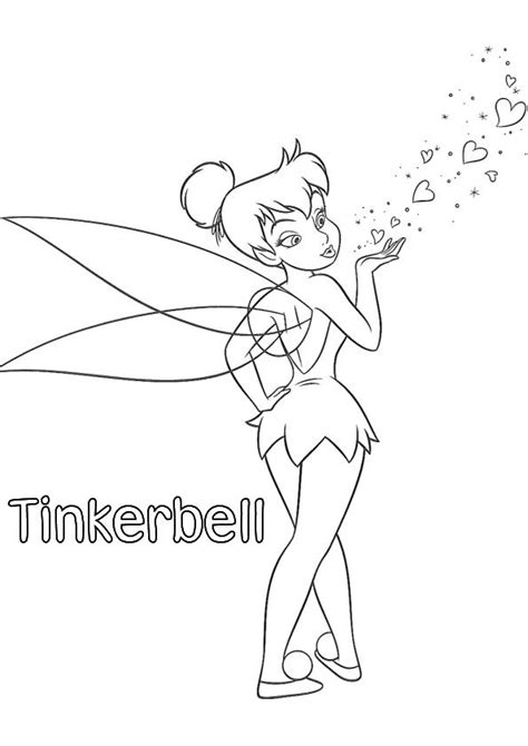 Tinker bell is a very cute little working angel from the peter pan story. Tinker bell coloring pages to download and print for free