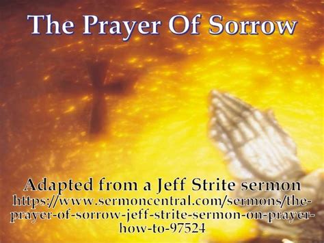 The Prayer Of Sorrow