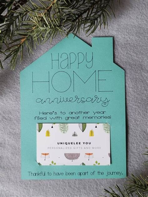 Set Of Happy Home Anniversary Cards Realtor Cards Real Etsy Canada