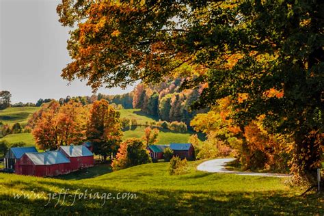 Scenic Vermont Drive On Cloudland Road New England Fall Foliage