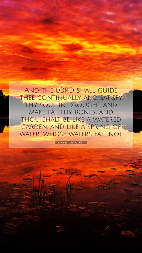 Isaiah 5811 Kjv Mobile Phone Wallpaper And The Lord Shall Guide Thee
