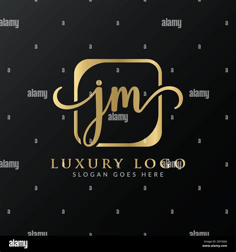 Carta Creativa Jm Logo Design Plantilla Vectorial Letra Inicial De