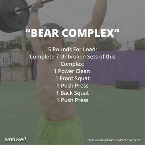 Bear Complex Workout Crossfit Benchmark Wod Wodwell Crossfit