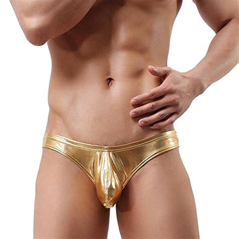 Fxwj Jockstraps For Gay Men Wetlook Underwear Shiny Bulge Pouch Brief