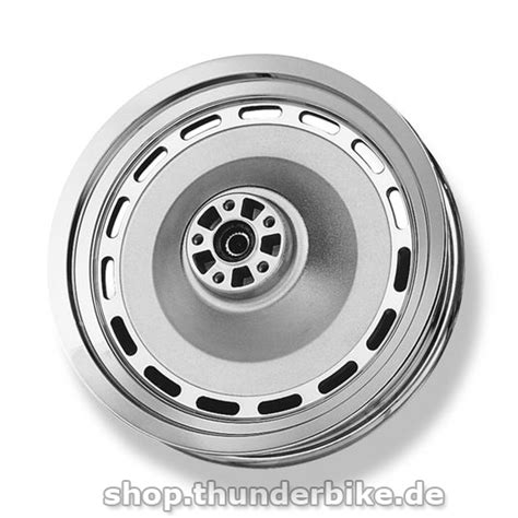 41013 95 Slotted Disc Wheel Textured Chrome 16 Rear At Thunderbike Shop