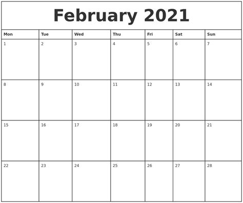 Printable Monthly Calendar 2021 Customize And Print