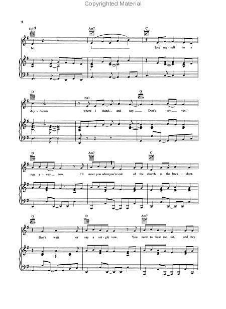 Speak Now By Taylor Swift Sheet Music For Pianovocalguitar Buy
