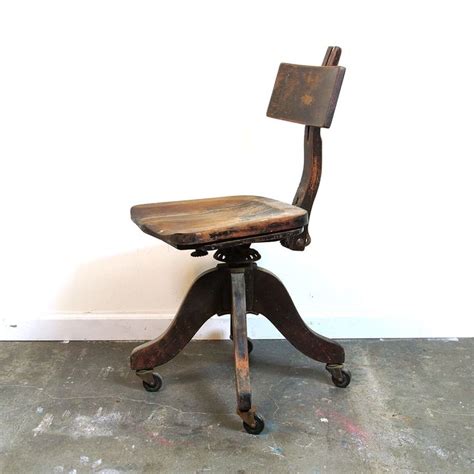 Vintage antique wooden swivel bankers or if you like to create a cool, vintage or retro office, this library or bankers chair will work out perfectly. Pin on Vintage Home Dec
