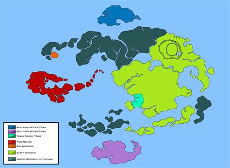 World of Avatar Political Map (Legend of Korra) by Loudo on DeviantArt
