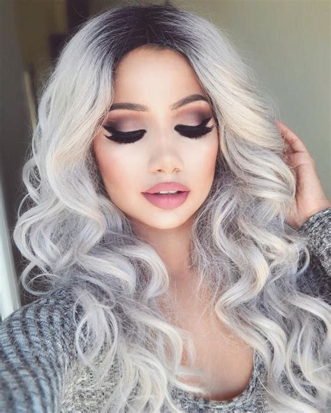 Are you blonde and looking for your next hairstyle? @makeupbyalinna is gorgeous in her silver blonde hair! She ...