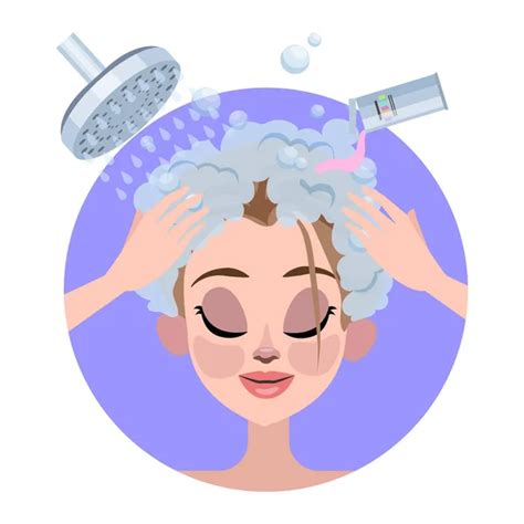 Pretty Woman Posing Funny Soaping Her Head — Stock Vector © Norwayblue 29989935