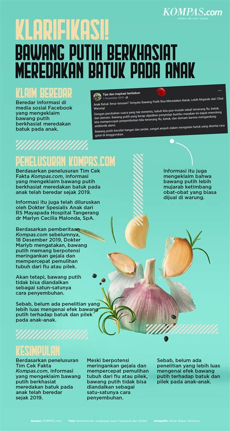 INFOGRAFIK: Benarkah Bawang Putih Berkhasiat Redakan Batuk pada Anak?