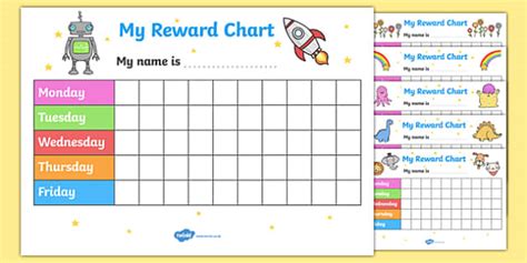 My Reward Chart Reward Chart Pack Free Reward Chart My