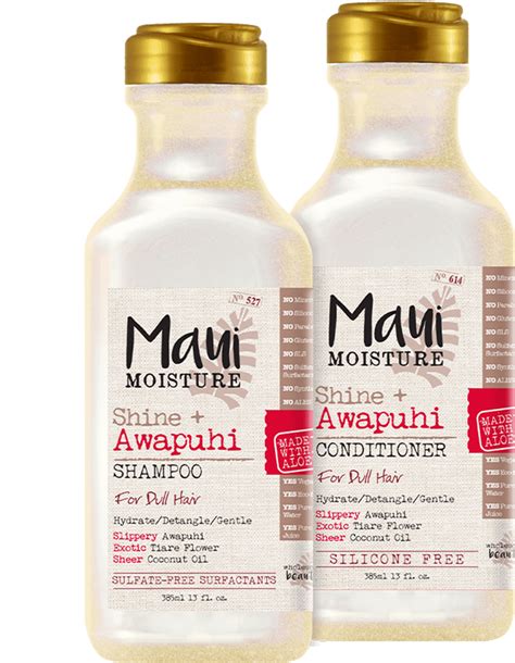 Maui Moisture Shine + Awapuhi Shampoo and Conditioner | Best Hair ...