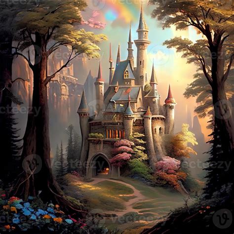 Fairy Tale Magical Castle Ai Generated 22418984 Stock Photo At Vecteezy