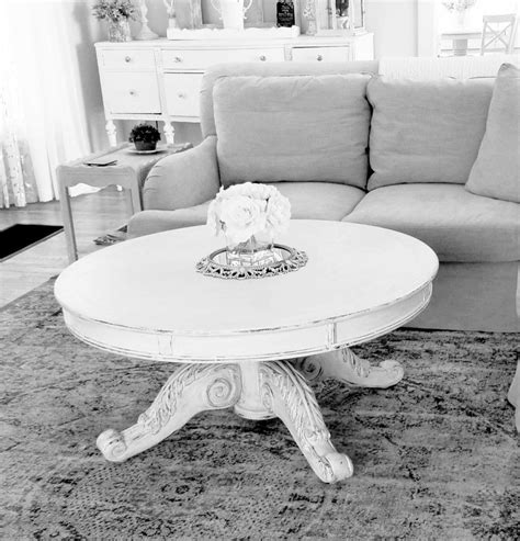 Rated 4.5 out of 5 stars. Round coffee table.. chalk painted | Shabby chic round ...